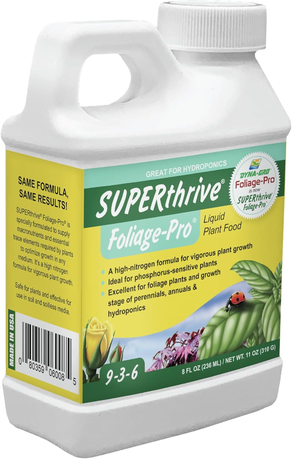Dyna-Gro Foliage-Pro 9-3-6 liquid plant food bottle